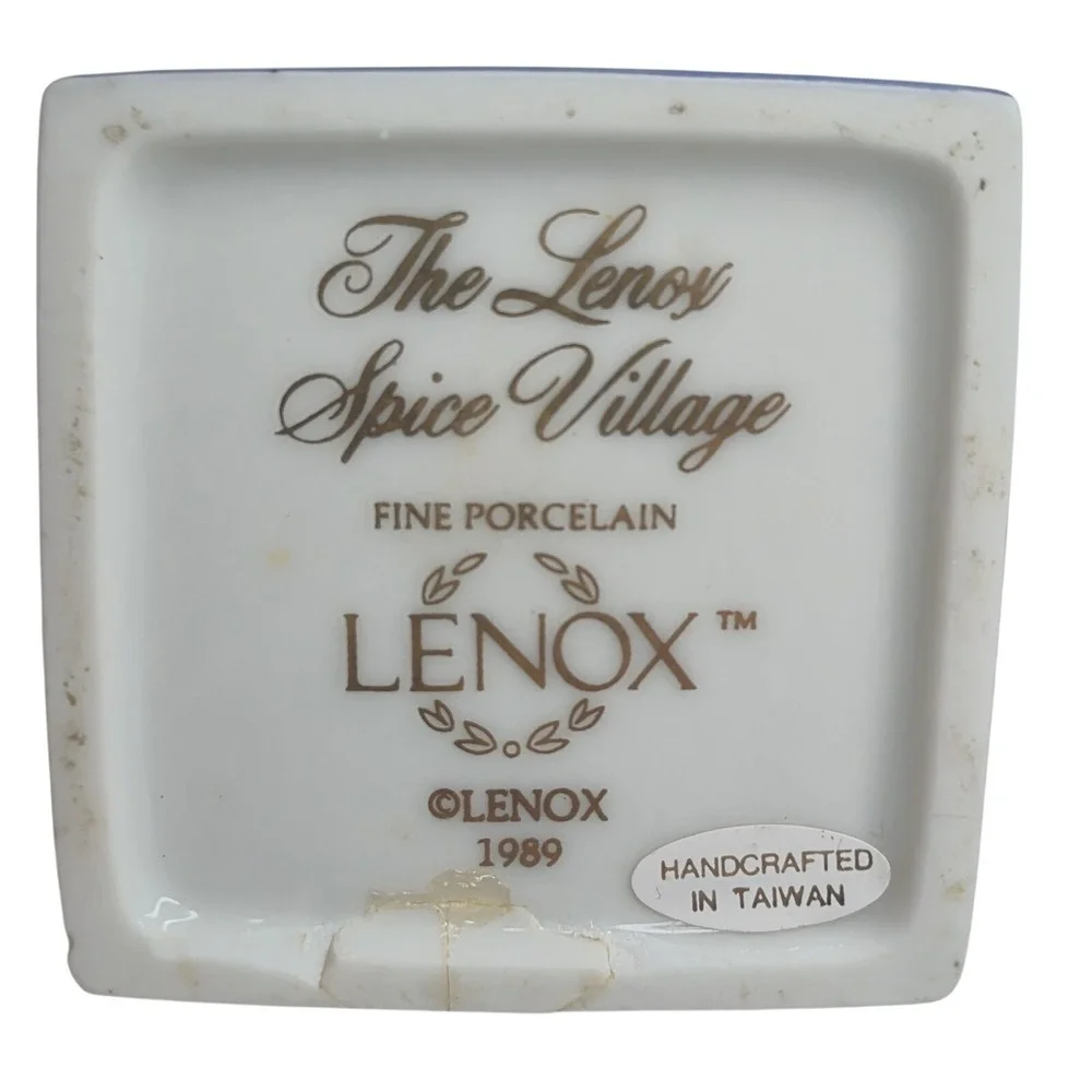 Lenox Spice Village Rosemary Porcelain House Jar 1989 Vintage Spice READ Desc.